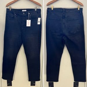 NWT Good American black straight leg jeans - size 14